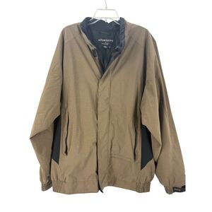 DryJoys by FootJoy Mens XL Brown Golf Windbreaker Jacket Water Resistant